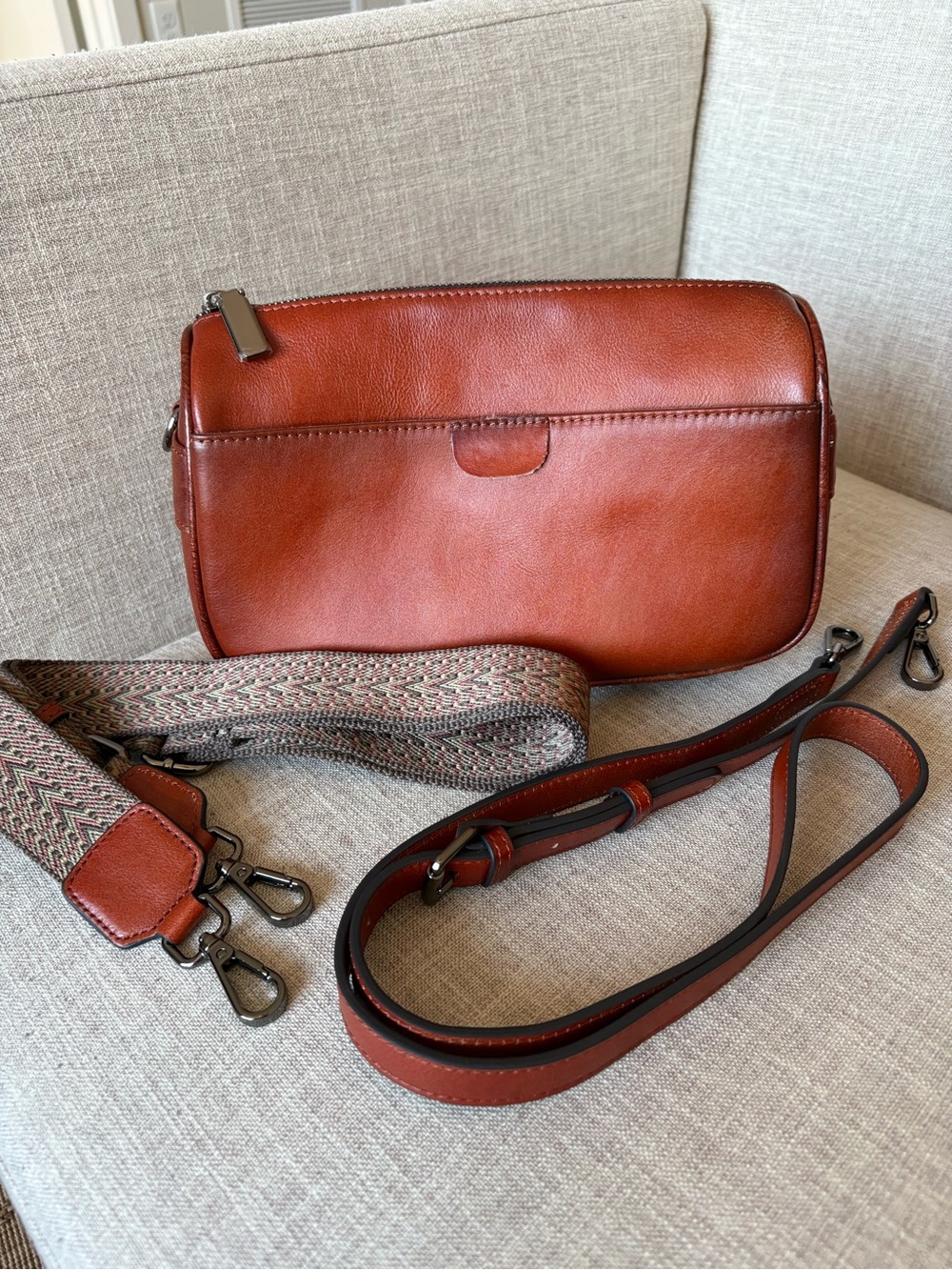 Coolcy Leather Crossbody Bag